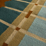 Corbie Flatweave Rug - Blue Ochre