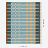 Corbie Flatweave Rug - Blue Ochre