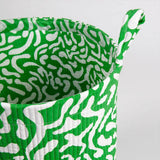 Green Golf Course Quilted Storage Basket