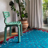 Hedgerow Flatweave Rug - Blue and Red