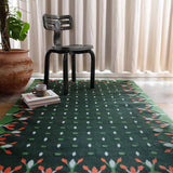Hedgerow Flatweave Rug - Forest Green