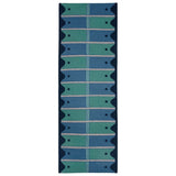 Ladder Flatweave Runner Rug - Blue and Green
