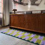 Ladder Flatweave Runner Rug - Green and Purple