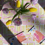 White Stone Symbol Table Cloth