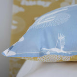 Blue and Yellow Zen Onsen Garden Pillowcase