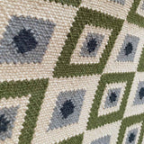 Green Evil Eye Flatweave Rug 4x6 ft - Sample