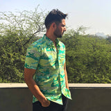 Green Big Cat Camo Shirt - XL