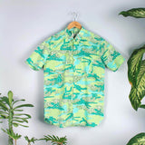 Green Big Cat Camo Shirt - XL