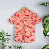 Orange Big Cat Camo Shirt - XL
