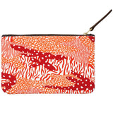 Orange Big Cat Camo Pouch