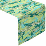 Green Big Cat Camo Table Runner