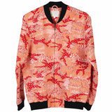 Orange Big Cat Camo Unisex Bomber Jacket