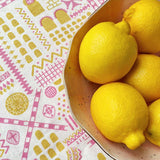 White Stone Symbol Table Cloth