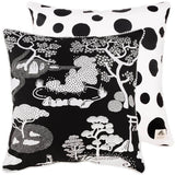 Black Zen Onsen Garden Cushion Cover
