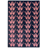 Crane Flatweave Rug - Blue and Pink
