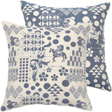 Blue Festival Woven Cushion Cover