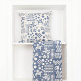 Blue Festival Woven Cushion Cover