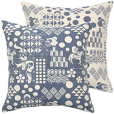 Blue Festival Woven Cushion Cover