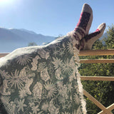 Green Tortoise Woven Throw