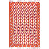 Evil Eye Flatweave Rug - Orange