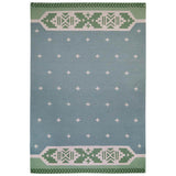 Manali Flatweave Rug - Blue and Green