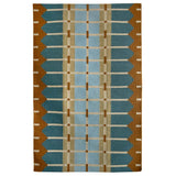 Corbie Flatweave Rug - Blue Ochre