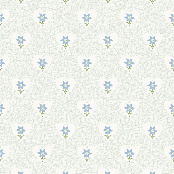 Daffodil Hearts Wallpaper - Celadon
