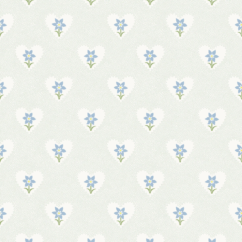 Daffodil Hearts Wallpaper - Celadon