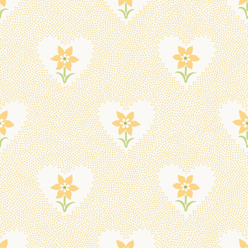 Daffodil Hearts Wallpaper - Yellow