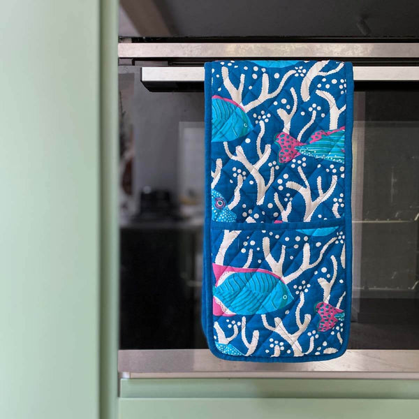 Blue Ocean Reef Double Oven Glove