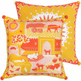 Farm Life & Indian Summer Pom Pom Cushion Cover - Sample