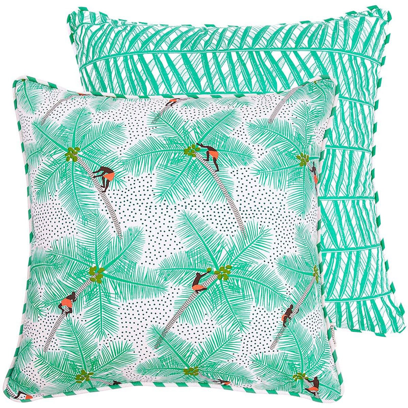 Coconut Palm Pickers Cushion Cover