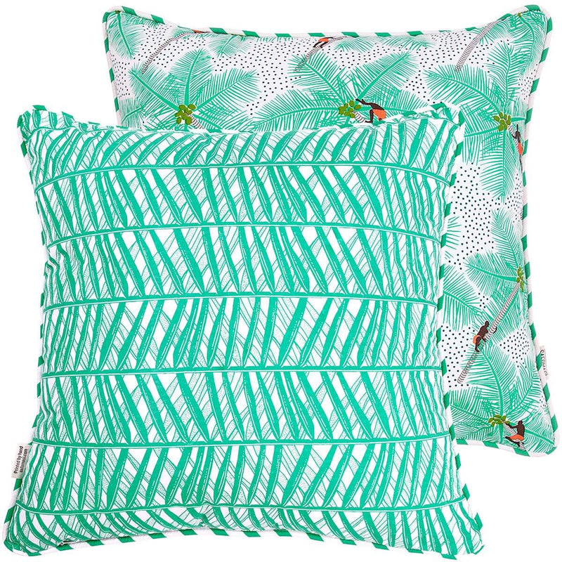 Coconut Palm Pickers Cushion Cover