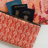 Red Hibiscus Pouch