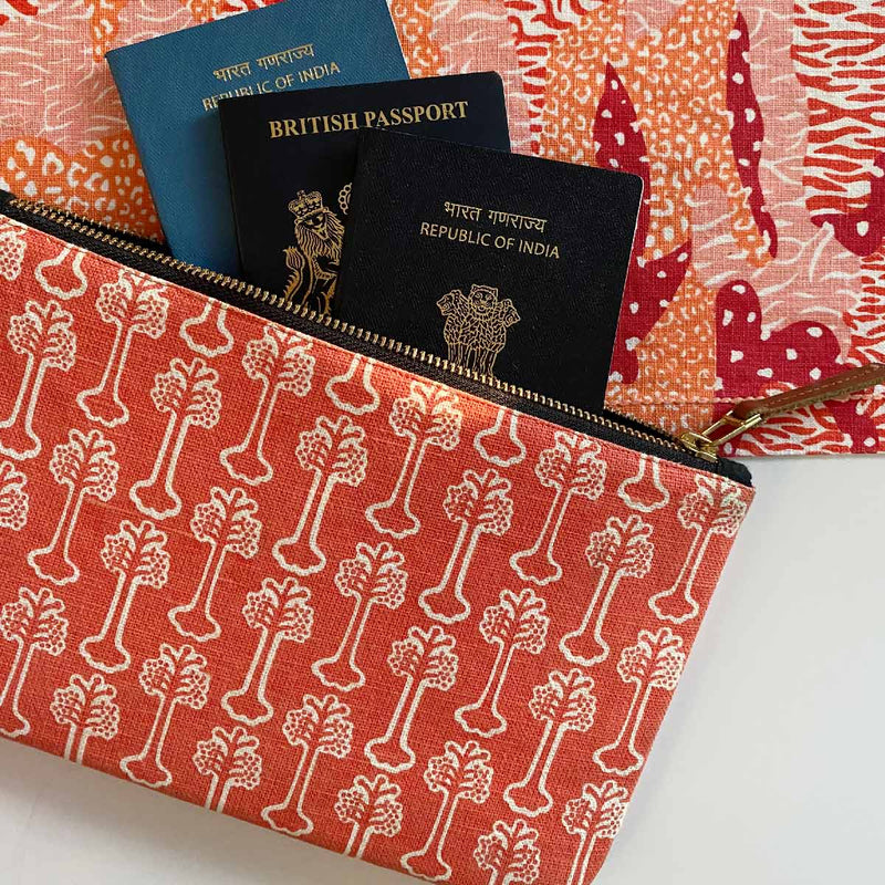 Red Hibiscus Pouch