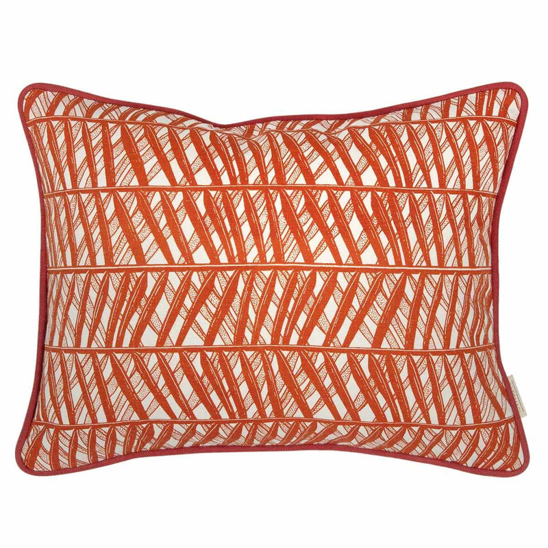 Rust Palm Weave Cushion Cover - Sample
