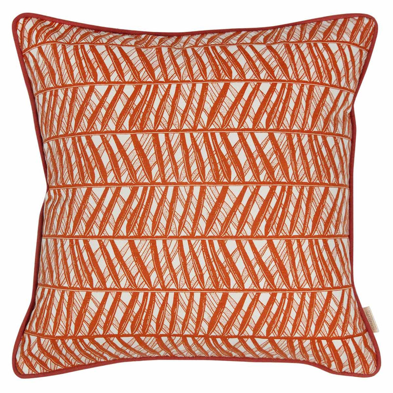 Rust Palm Weave Cushion Cover - Sample