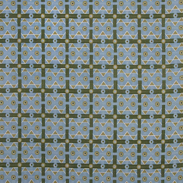 Blue Charbagh Fabric