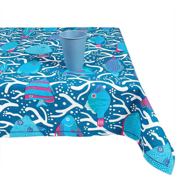 Blue Ocean Reef Table Cloth