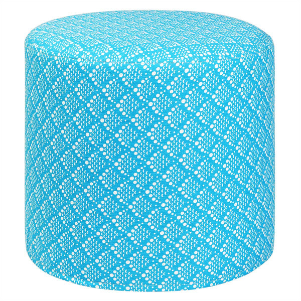 Blue Solid Fish Scale Pouf - Sample