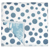 Dusty Blue Zen Onsen Garden Small Double Size Quilt - Seconds