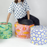 Blue Ocean Reef Pouf - Sample