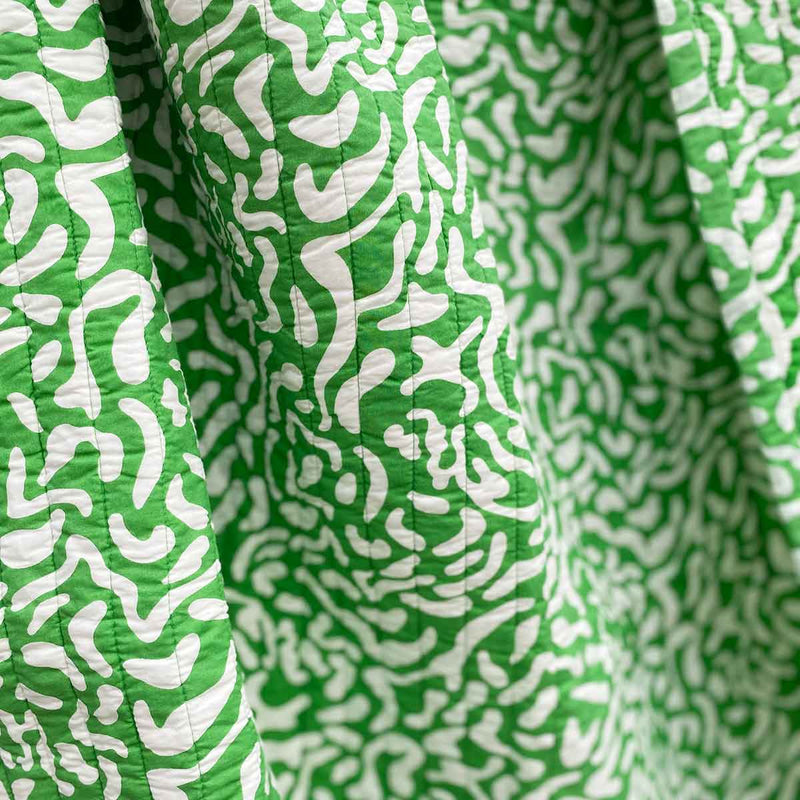 Green Golf Course Quilted Throw - Sample