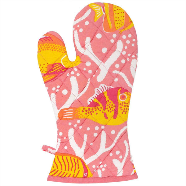 Pink Coral Reef Oven Glove