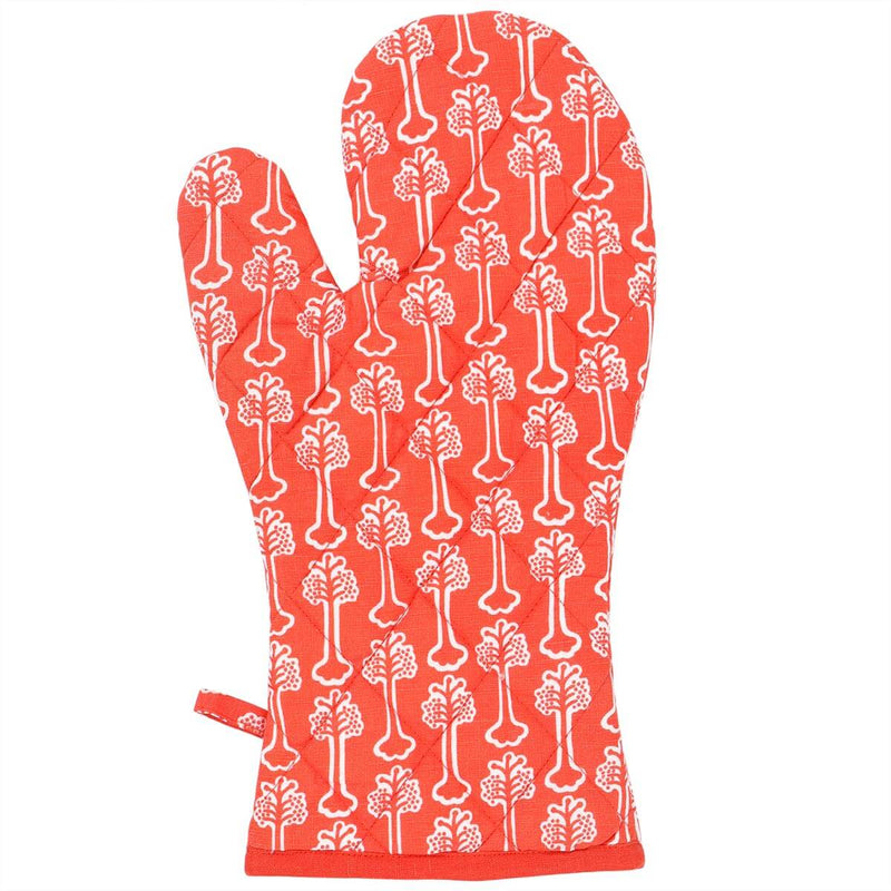 Red Hibiscus Oven Glove