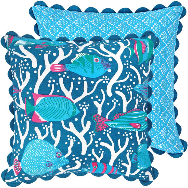 Blue Ocean Reef Cushion Cover