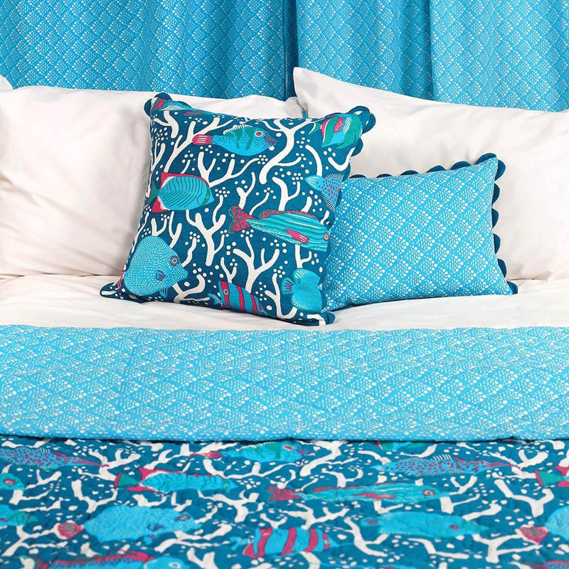 Blue Ocean Reef Cushion Cover