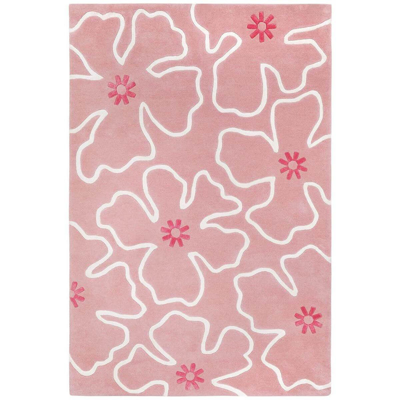 Hibiscus Hand Tufted Rug - Pink