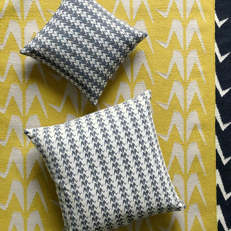 Grey Crane Woven Cushion Cover – Safomasi