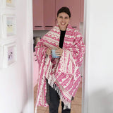 Pink Belle Mare Woven Throw